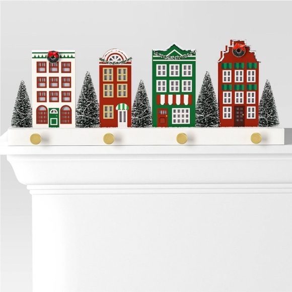 Lit Village Stocking Holder - Threshold NEW - Picture 4 of 6